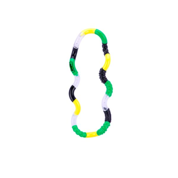 Tangle Toys – Textured Crazy Junior – Groen Geel Zwart Transparant