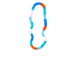 Tangle Toys - Textured Crazy Junior - Oranje Blauw Wit Transparant