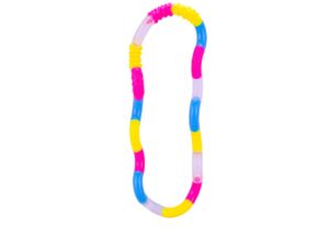 Tangle Toys - Textured Crazy Junior - Roze Geel Blauw Transparant