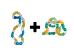 Tangle Fidget Braintools Imagine Blauw Geel Groen Geel Combi Deal