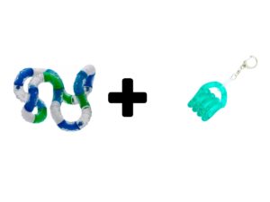 Tangle Fidget Relax Therapy Jelly Keychain Mint Combi Deal